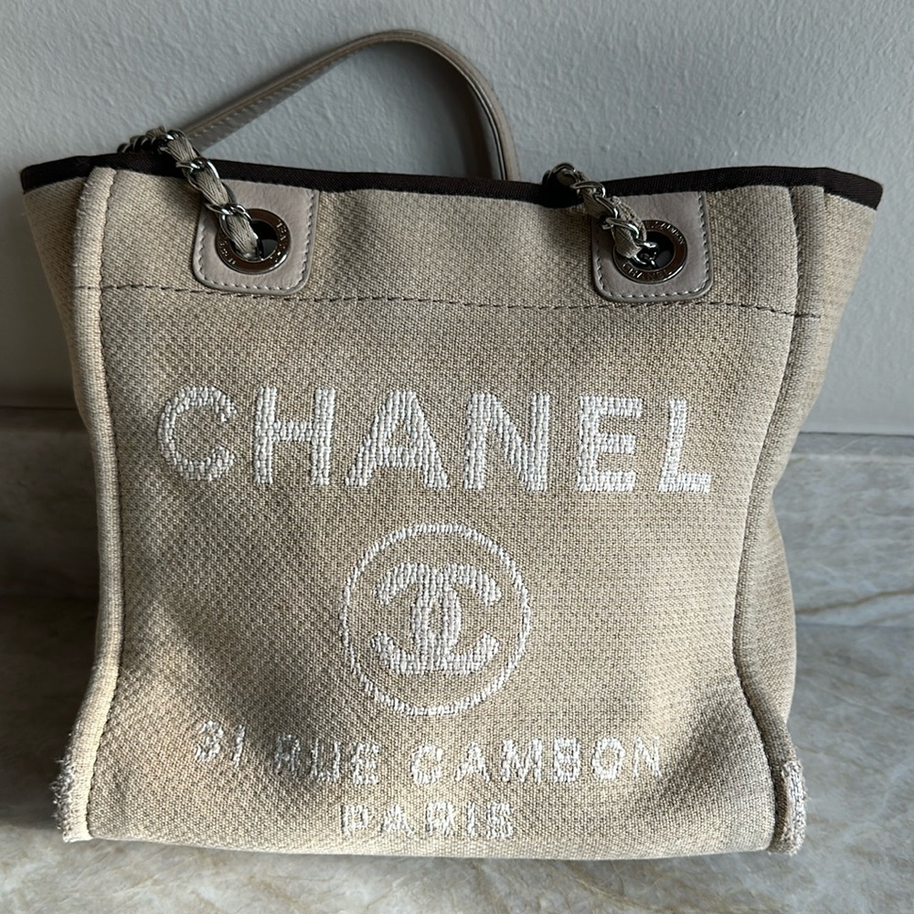Chanel Small Deauville Chain Tote Bag